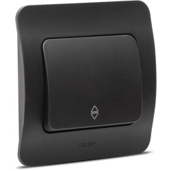 Aparataj doza rotunda, Jazz intrerupator cap scara, negru mat, Elbi -4, dioda.ro