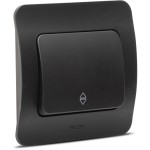 Aparataj doza rotunda, Jazz intrerupator cap scara, negru mat, Elbi -2, dioda.ro