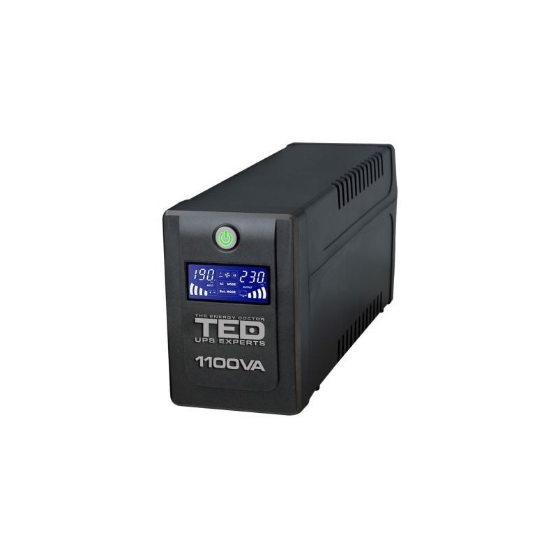 UPS Computer, UPS 1100VA/600W LCD Line Interactive AVR 4 schuko USB Management TED Electric TED001573 -1, dioda.ro