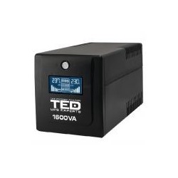 UPS Computer, UPS 1600VA/900W LCD Line Interactive AVR 4 schuko USB Management TED Electric TED001597 -1, dioda.ro