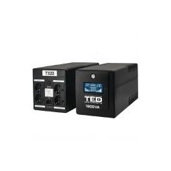 UPS Computer, UPS 1600VA/900W LCD Line Interactive AVR 4 schuko USB Management TED Electric TED001597 -3, dioda.ro