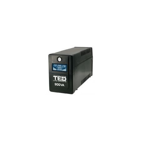 UPS 900VA/500W LCD Line Interactive AVR 2 schuko USB Management TED Electric TED003942