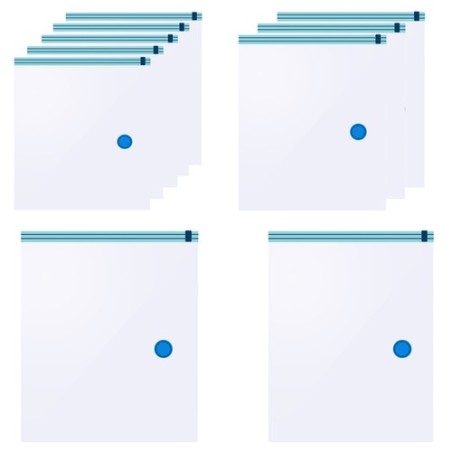 Casa Gradina, Saci de vidat haine - diverse dimensiuni - set de 10 - Economisiți Spațiu și Protejați-Vă Hain -1, dioda.ro