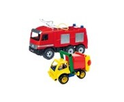 Camioane de pompieri și mașini de gunoi